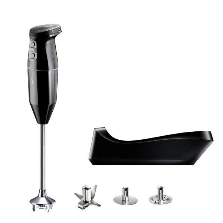 Mixer fara fir BAMIX Cordless Pro, baterie Li-Ion, tija lunga, 15.500RPM, Negru