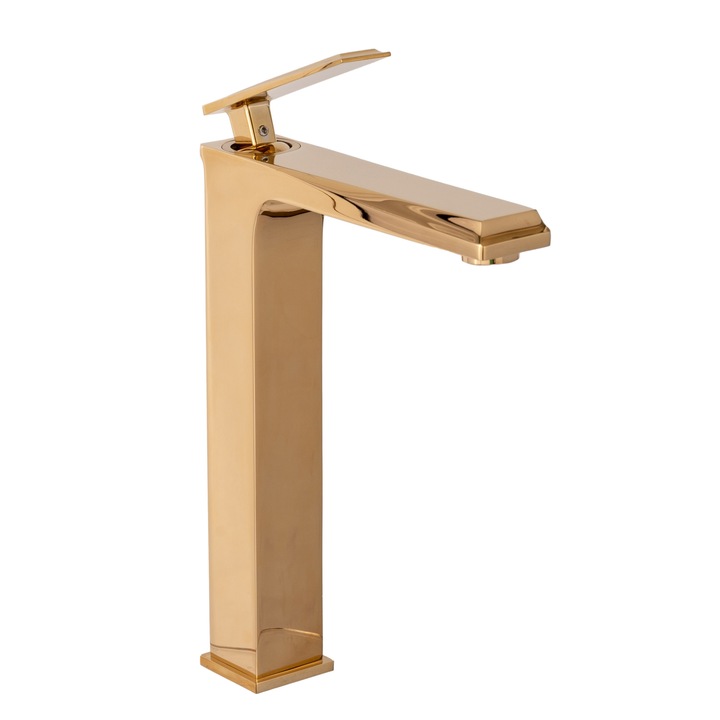 Baterie lavoar, montare pe blat langa lavoar, gold TRENDY’S