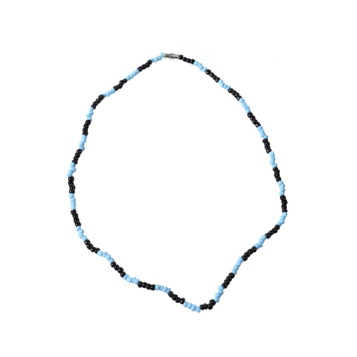 Детска верижка от мъниста Gloria Maris 3822, Синьо/черно, 40 см