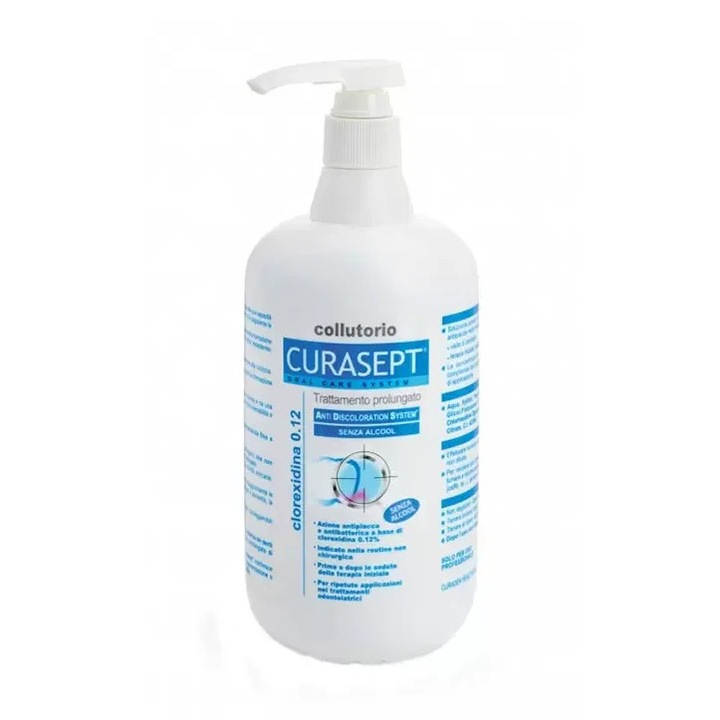 Apa de Gura Curasept ADS 912, cu Clorhexidina 0,12%, Flacon 900ml, Fara Alcool