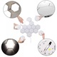 Lampa modulara de perete tip LED, comutare prin atingere (touch ), in forma hexagonala, lumina alba, set 6 hexagoane 2W + alimentator
