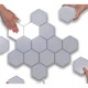 Lampa modulara de perete tip LED, comutare prin atingere (touch ), in forma hexagonala, lumina alba, set 6 hexagoane 2W + alimentator