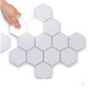 Lampa modulara de perete tip LED, comutare prin atingere (touch ), in forma hexagonala, lumina alba, set 6 hexagoane 2W + alimentator