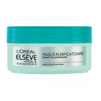 Masca pre-samponare L'Oreal Paris Elseve Argila pentru par normal spre gras, 150 ml Masca pre-samponare L'Oreal Paris Elseve Argila pentru par normal spre gras, 150 ml