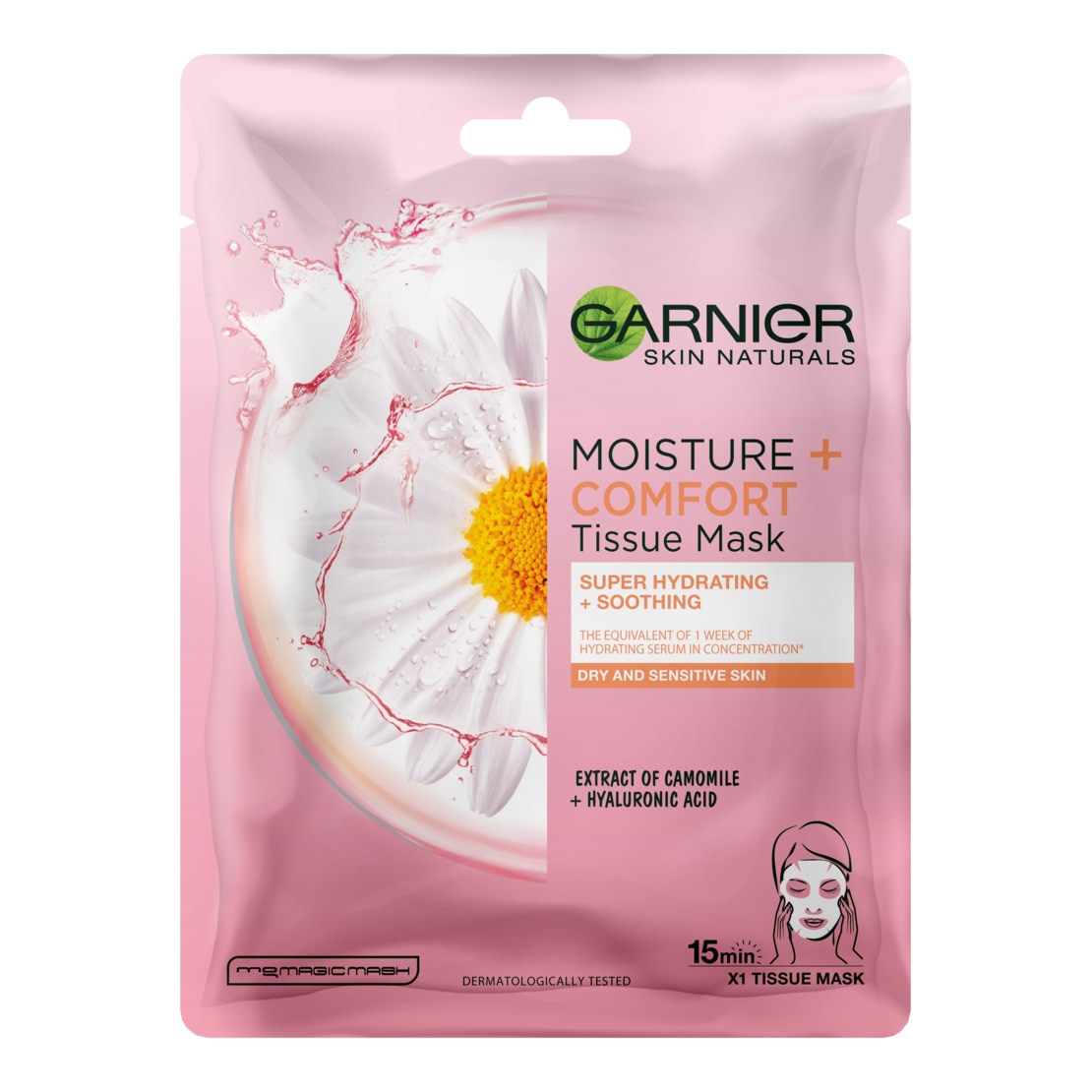 Garnier masca de fata - Skin Naturals Tissue Mask Moisture + Aqua Bomb Face Mask - PINK PANDA