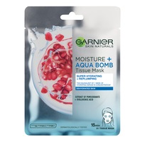 Masca servetel Garnier Moisture + Aqua Bomb cu rodie, 32 g