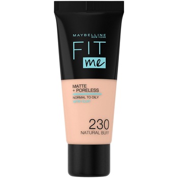 Fond de ten Maybelline New York Fit Me Matte & Poreless 230 Natural Buff, 30 ml Fond de ten Maybelline New York Fit Me Matte & Poreless 230 Natural Buff, 30 ml