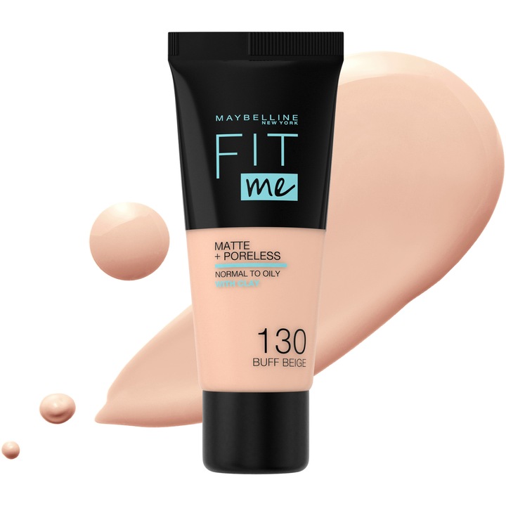 Фон дьо тен Maybelline New York Fit Me Matte & Poreless 130 Buff Beige, 30 мл