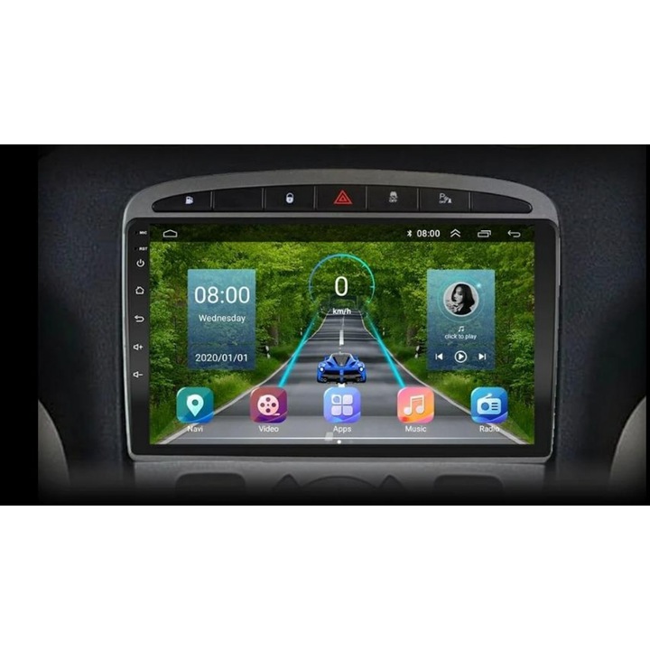 Мултимедия с навигация за Peugeot 308, Android, 4+1+16