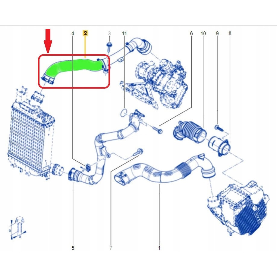 Furtun aer intercooler, Turborury, Renault Captur Arkana Dacia Dokker