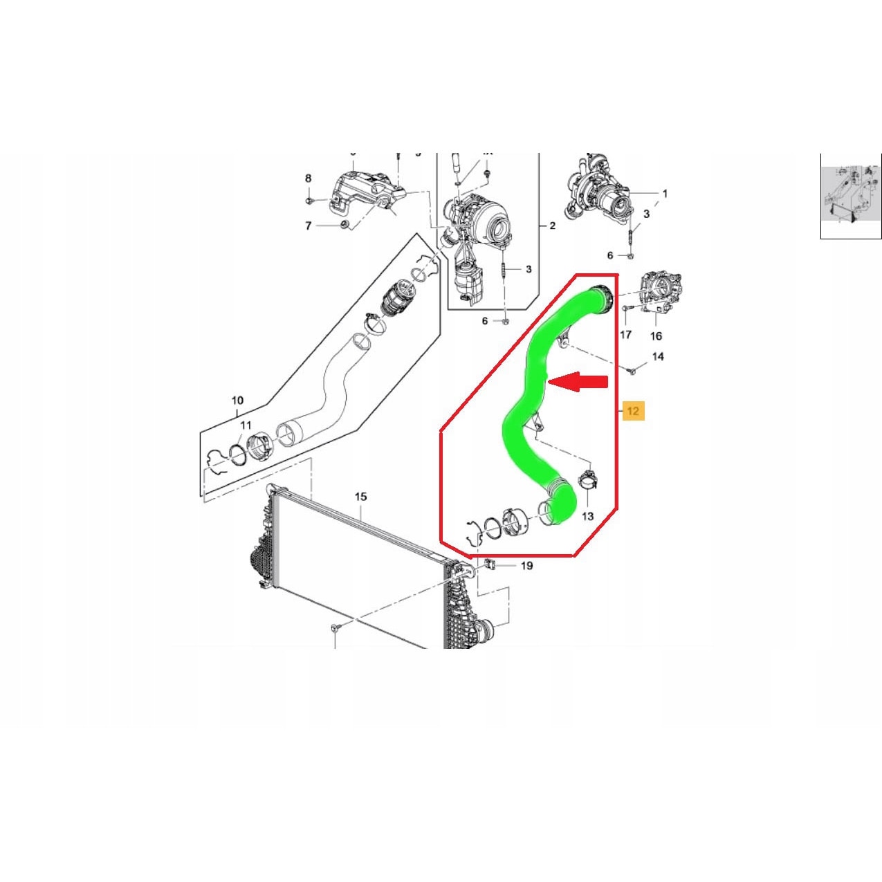 Furtun aer intercooler, Turborury, Opel Insignia b 1.6 cdti 39155302 ...