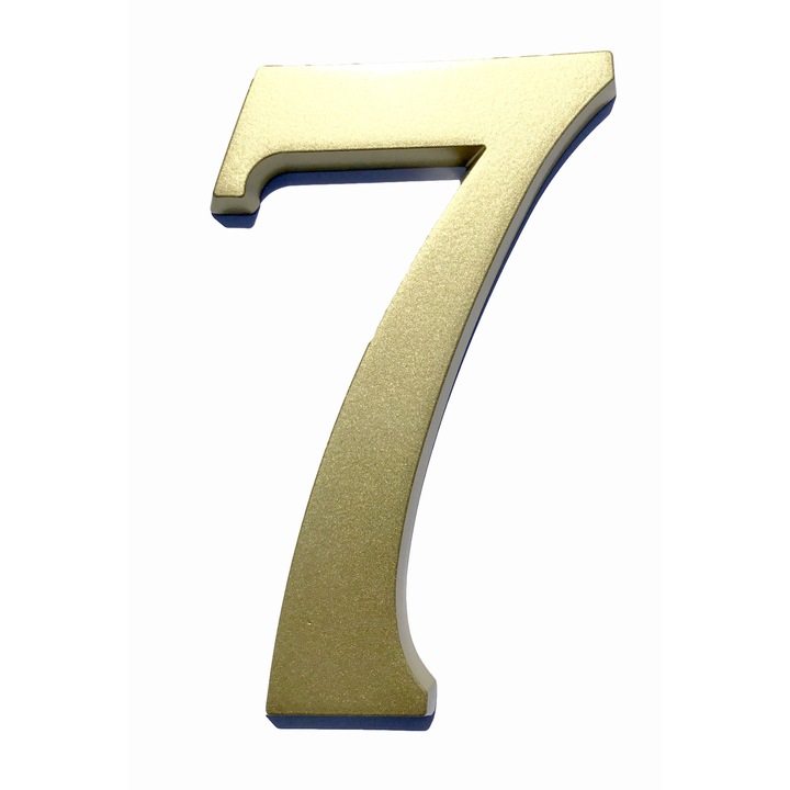 Numar casa, aluminiu, 200 mm, AURIU, Cifra 7