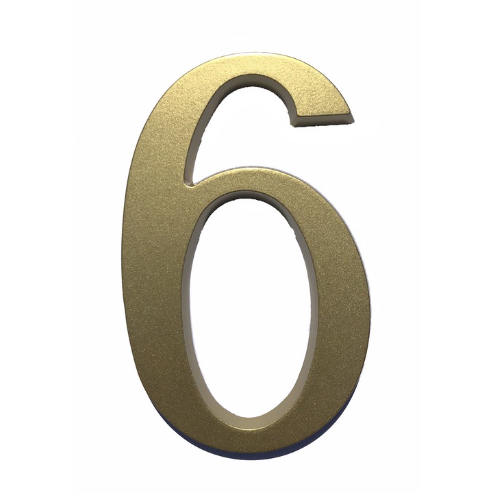 Numar casa, aluminiu, 200 mm, AURIU, Cifra 6 sau 9