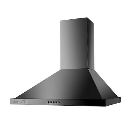 Hota incorporabila decorativa Hausberg HB-1260NG, Putere de absorbtie 400 m3/h, 1 motor, 60 cm, Negru