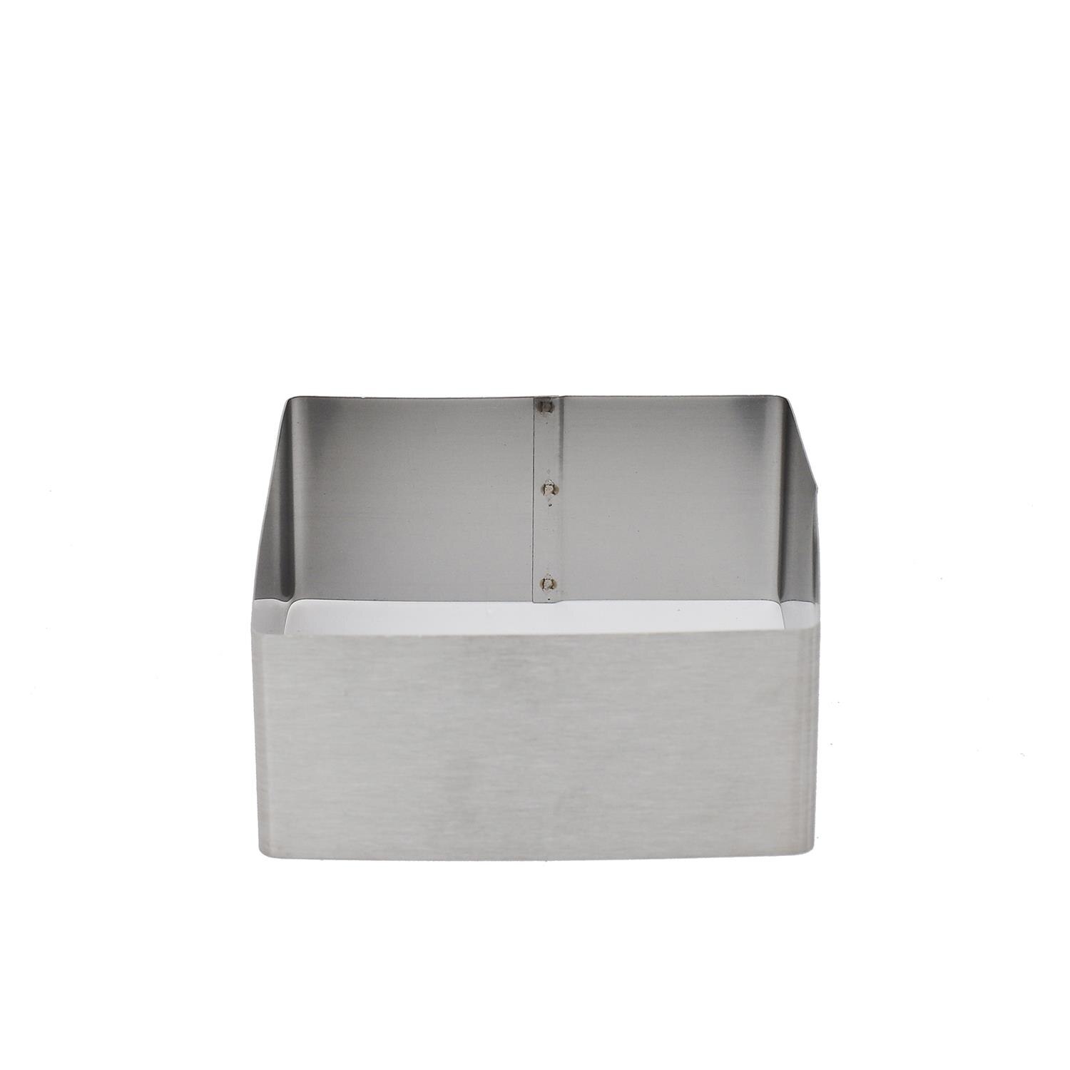 Комплект 3 форми за печене, тип рамка, квадратна, неръждаема стомана ...