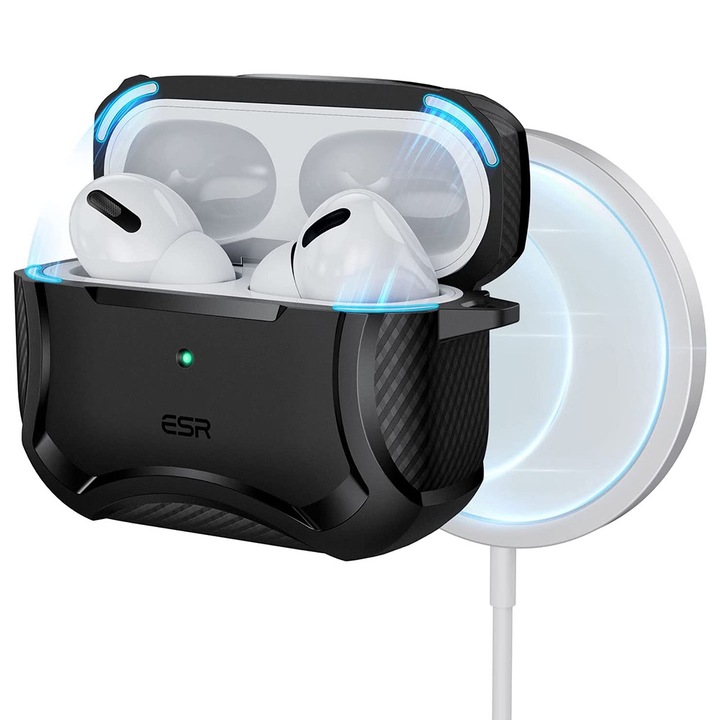 Apple AirPods Pro 1/2, Z209, TPU tok, fekete
