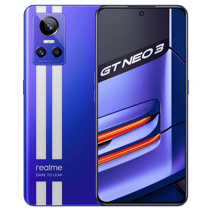 Мобилен телефон Realme GT NEO 3, 5G, 256GB, 8GB RAM, Dual-SIM, Син