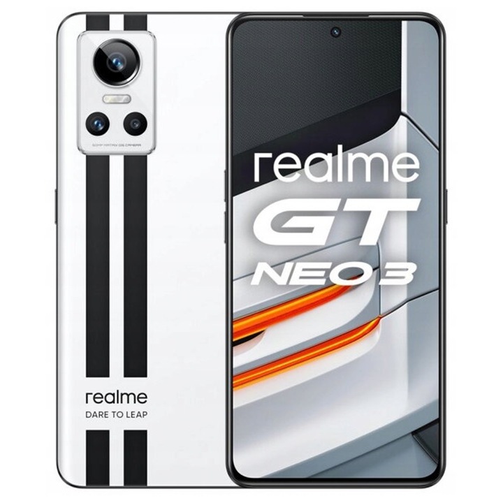 Telefon mobil Realme GT NEO 3, 5G, 256GB, 8GB RAM, Dual-SIM, Sprint White