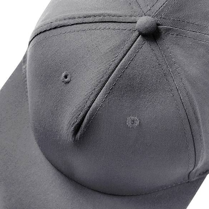 Sapca snapback 5p, Beechfield, cozoroc drept, gri grafit, marime ajustabila