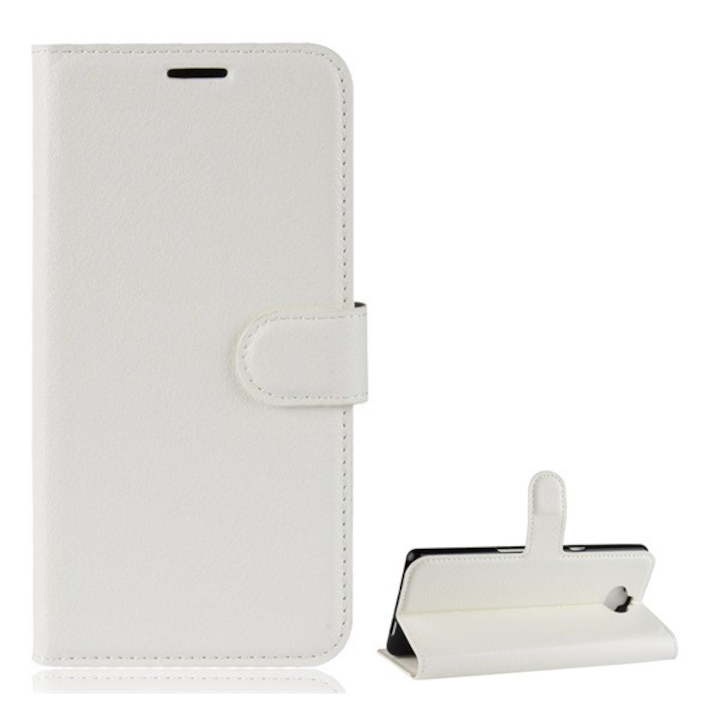 Husa telefon tip carte, Gigapack, Piele ecologica, pentru Sony Xperia 10 plus (L4213), Alb