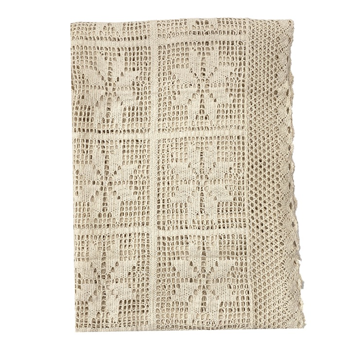 Fata de masa crosetata crem, 150x 220