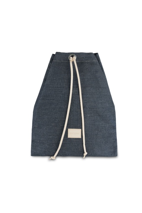 Rucsac unisex Giovani, Material textil / Piele naturala, 38x43 cm, Gri inchis