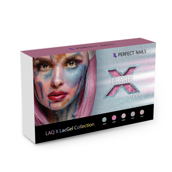 Комплект гел лакове Perfect Nails Lacgel LAQ X Flash Light 5*8 мл