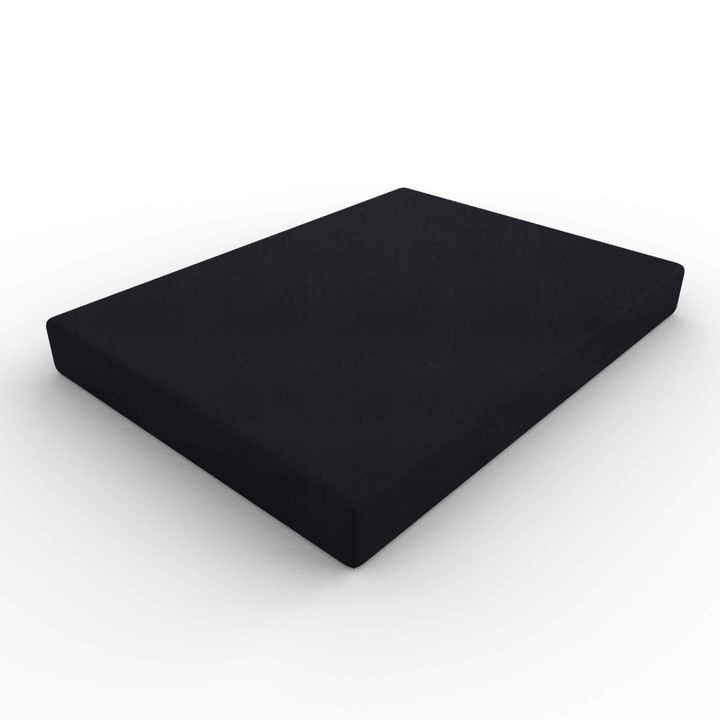 Чаршаф с ластик, Spod Igły i Nitki, Хавлиена кърпа, 200x220 см, Черен