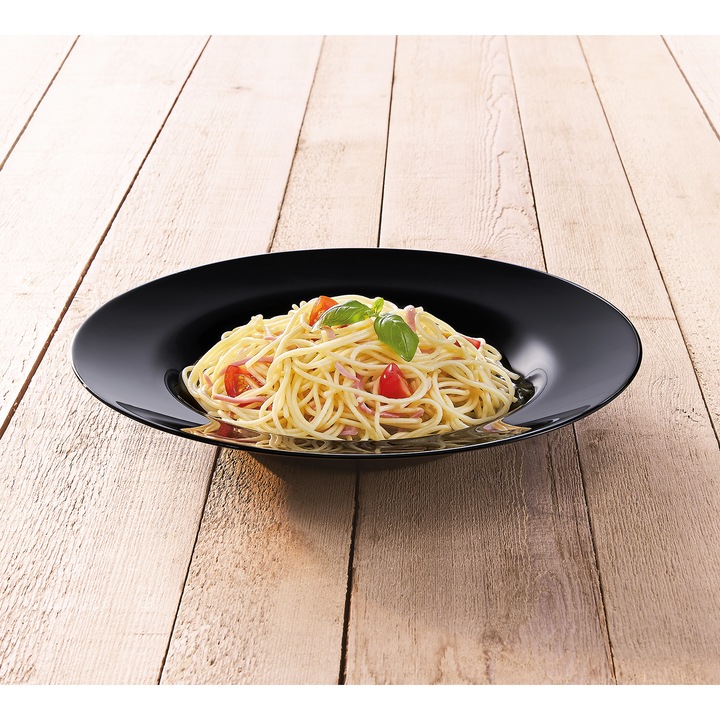 Farfurie Luminarc Spaghetti, 28,5 cm, Friends, Negru