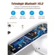 Bluetooth слушалки Wieysdoo, С вграден микрофон, 2.4GHZ, Черен