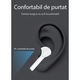 Bluetooth слушалки Wieysdoo, С вграден микрофон, 2.4GHZ, Черен