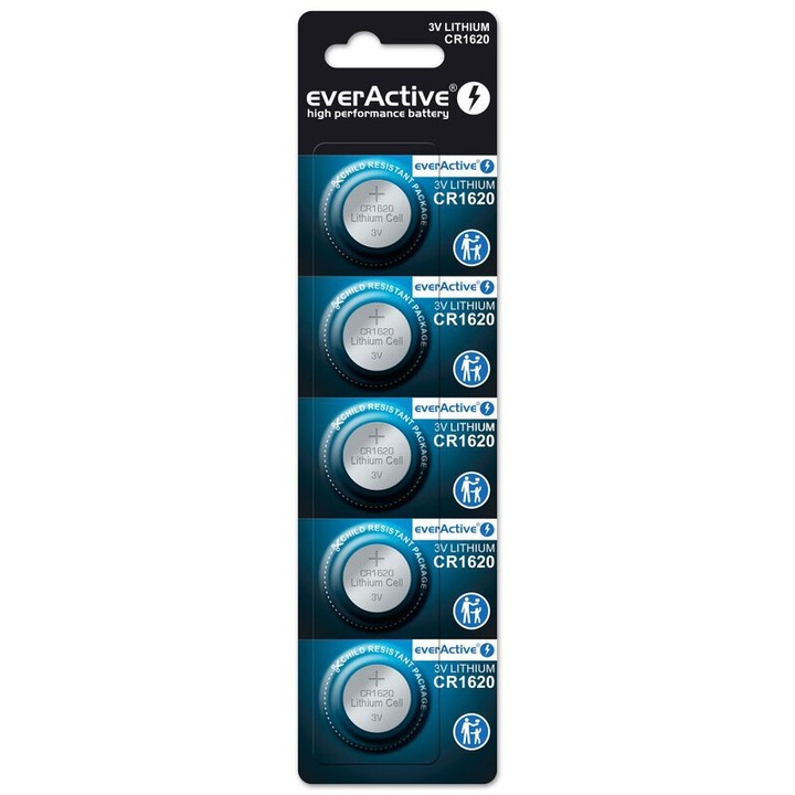 EverActive CR1620 lithium gombelem 5db