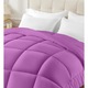 Pilota matlasata cu umplutura lana si invelis din bumbac ranforce pentru iarna, 400 g/mp, Mov, 140x210 cm