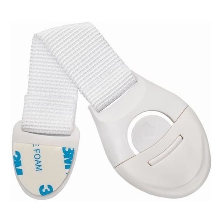 Комплект гъвкави текстилни системи за безопасност за врати и чекмеджета, със самозалепваща се лента, 21.5 см, 2 бр