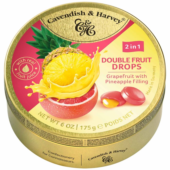 Dropsuri cu grapefruit si ananas, Cavendish & Harvey, 175g
