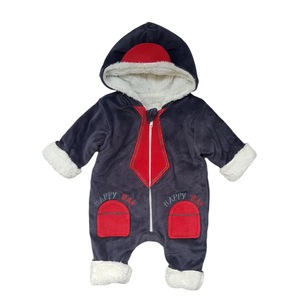 Pedicab Squirrel Elemental U.S. Polo Assn., Salopeta de bumbac cu imprimeu, Bleumarin, 74-80 CM  Standard - eMAG.ro