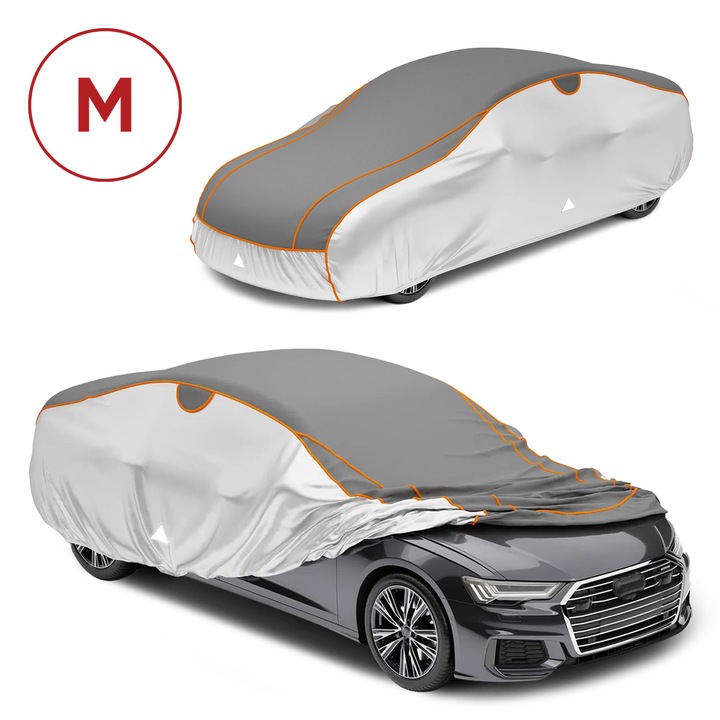 Prelata auto antigrindina, Perma Protect, 4250 x 1620 x 1170 mm (L x l x h) Walser, grosime 5 mm, gri, marimea M