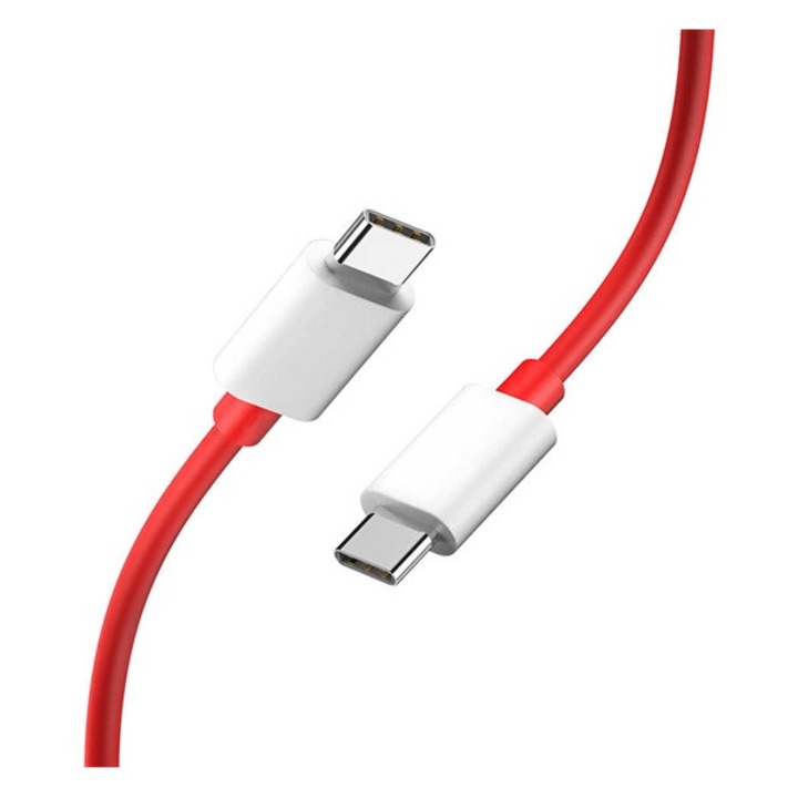 Oneplus Warp кабел за данни, Type-C - Type-C, бързо зареждане, 150см, против пречупване, червен