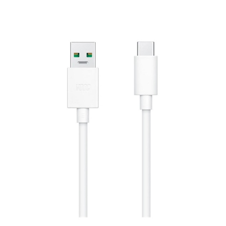 Oppo vooc adatkábel, usb - type-c, 65w, gyorstöltő, 100cm, fehér