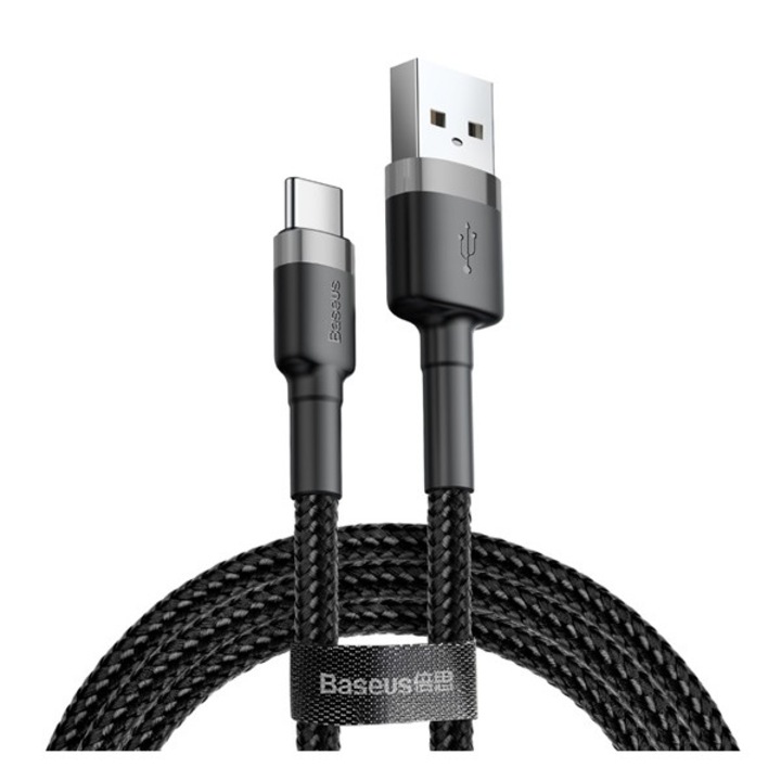 BASEUS CAFULE кабел за данни и зарядно устройство (USB - Type-C, 2A, поддръжка на PD бързо зареждане, 200 см, дизайн на връзки за обувки) ЧЕРЕН / СИВ Honor Pad X9, Samsung Galaxy A34 5G (SM-A346), Lenovo ZUK Z1 (Z1221)