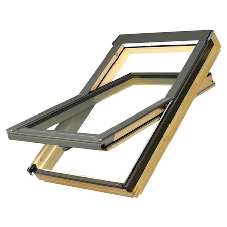 Fereastra de mansarda cu articulare mediana FTS-V U2, include rama EZV-A-XDP, Fakro - 55x98