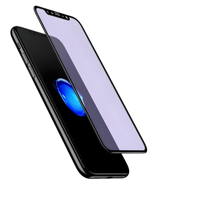 Защитно фолио за iPhone 14, Flippy, Secure, закалено стъкло, 9H твърдост, Privacy 360 Anti-Blue Ray, Transparent, Пълна защита