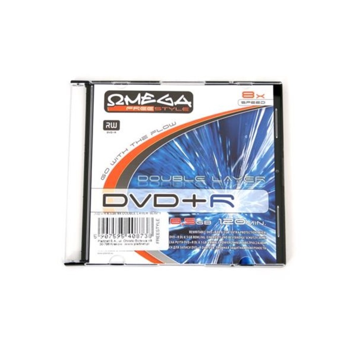 OMEGA-FREESTYLE DVD+R, DL 8.5GB, 8x, vékony tok