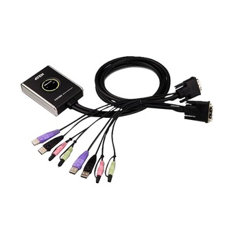Switch KVM ATEN CS682, 2 porturi, USB DVI, Audio 2.1, 1.8m Switch KVM ATEN CS682, 2 porturi, USB DVI, Audio 2.1, 1.8m