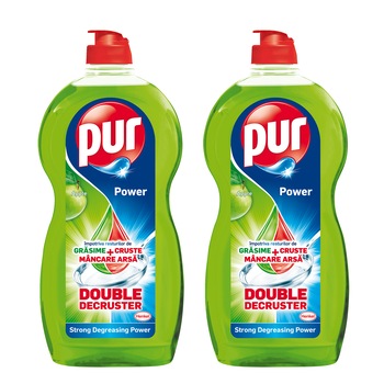 Pachet promo detergent de vase Pur Apple, 2 x 1350 ml Pachet promo detergent de vase Pur Apple, 2 x 1350 ml
