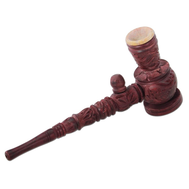 Pipa din lemn 'Khinni Indian', demontabila, din 5 parti, cu multiple Combinatii de asamblare