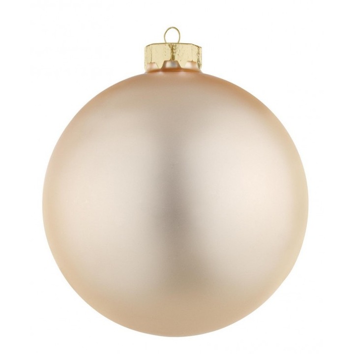 Комплект от 16 златни стъклени глобуса 10 см