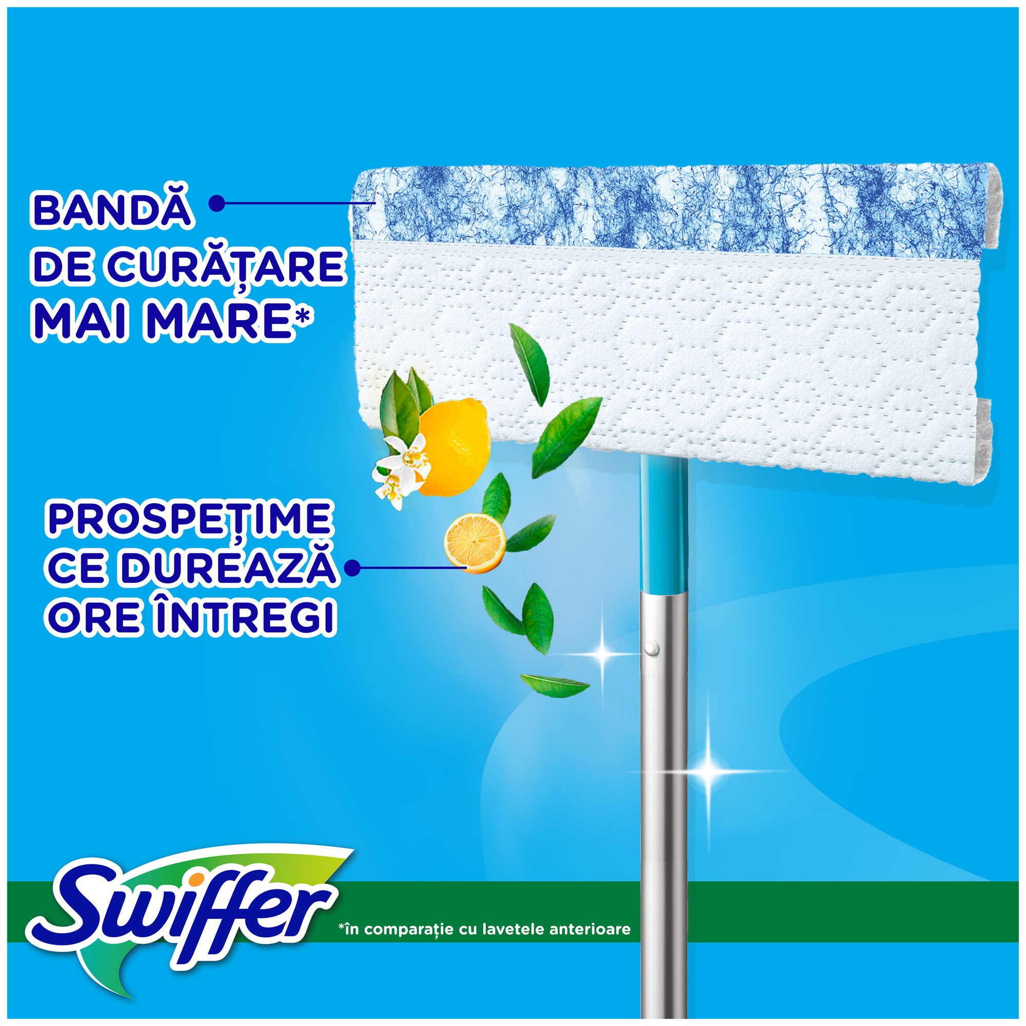 Rezerve lavete umede pentru pardoseala Swiffer Sweeper Lemon, 40