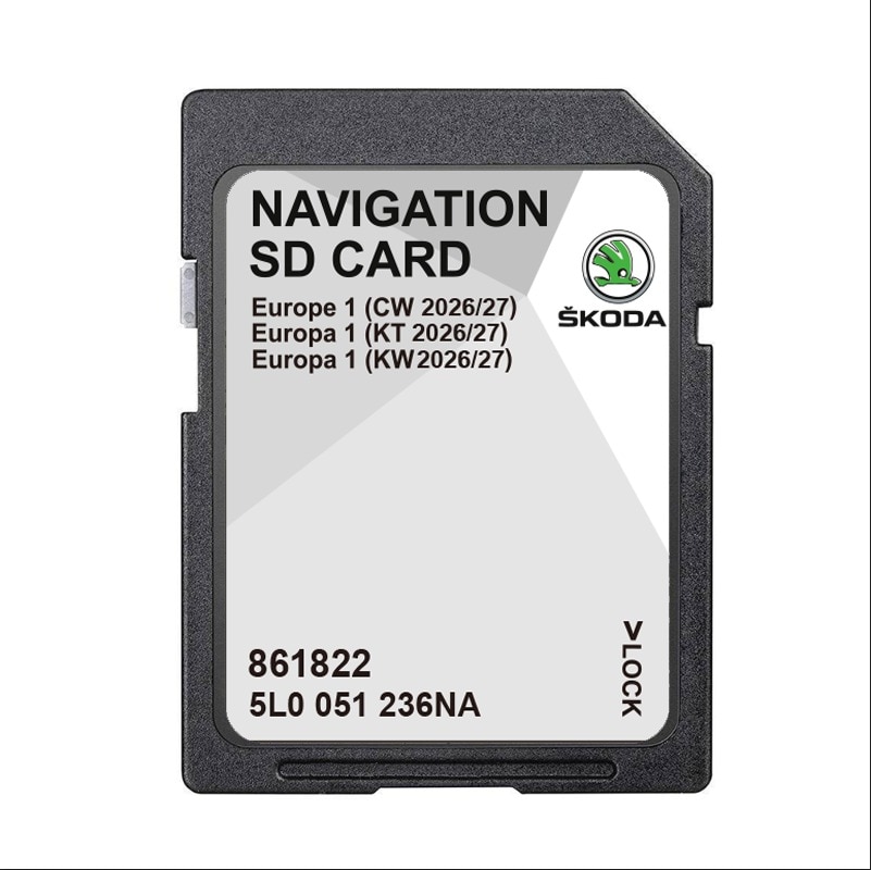 RT-173552　カード SD Card Harti Navigatie SKODA, 32 GB, Full Europa 2026/2027 MIB2