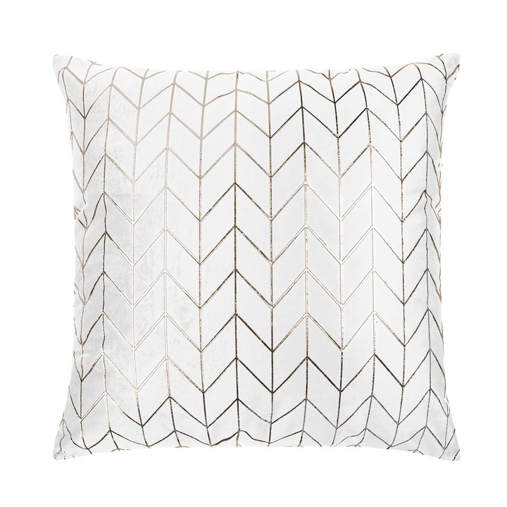 Калъфка за възглавница Nord, Spod Igły i Nitki, Полиестер, 45 x 45 см, Бяла